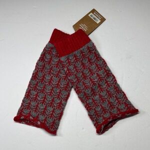 Red and Gray Wrist warmers